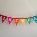 Happy Birthday Rainbow Bunting Banner Flags Party Decoration