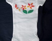 Hand painted short sleeve  body-suit for babies