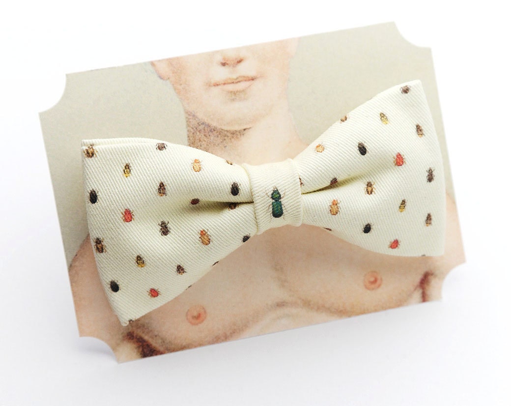 Beetles Clip-On Bow Tie