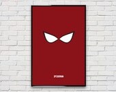 Digital Download Spiderman Superhero Poster Typography Poster Print - Boys Room - 8x10 11x14 12x18 - Spiderman