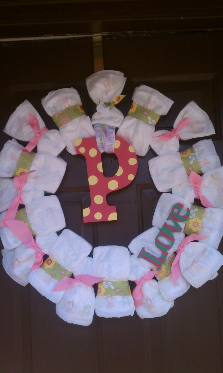 Baby Shower Diaper Wreath
