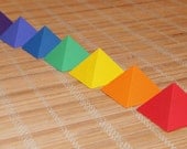 Orgone pyramids, 7 pieces set for chakras