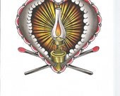 Valentiine's Day Heart With Oil Lamp