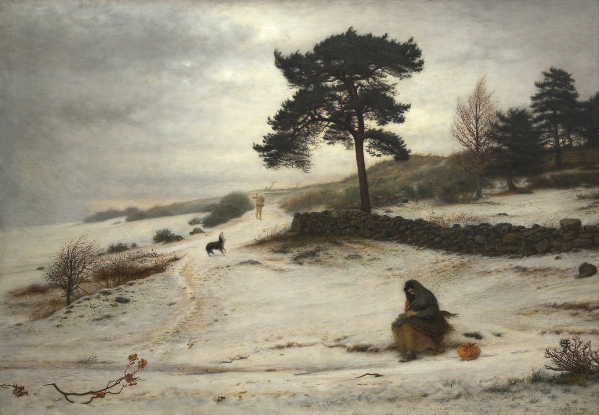 John Everett Millais : "Blow Blow Thou Winter Wind" (1892) Giclee Fine Art Print - 13" x 19"