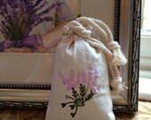Lavender Embroidered Muslin Sachet