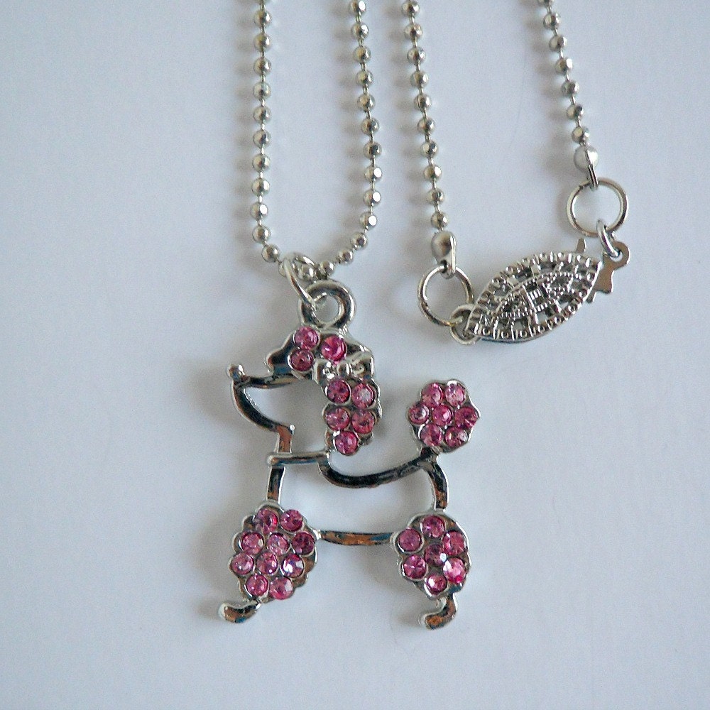 Pink Parisian Poodle Necklace