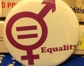 Purple Feminist Equality Pinback Button