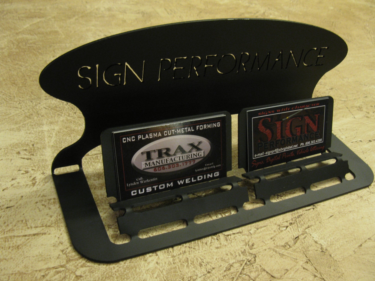 Metal Personalized Business Card Holder by SignPerformance on Etsy