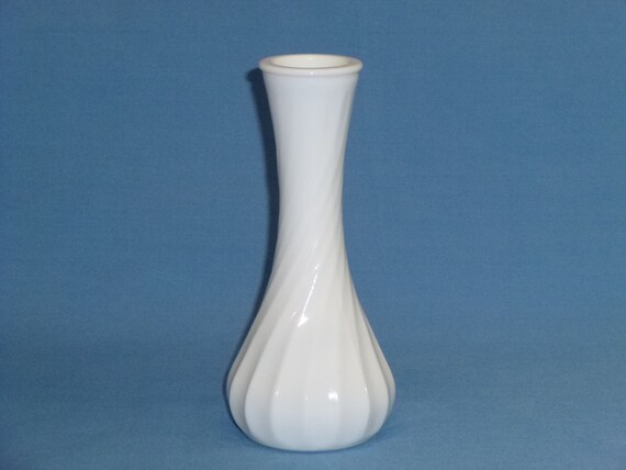 Vintage Hoosier Glass Milk Glass bud vase by OLDSCHOOLDEALS