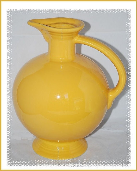 Vintage Fiestaware Yellow Coffee Carafe by NewandOldbyJandL