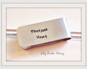 Fathers Day Gift - Hand Stamped Money Clip - Blackjack Money - Gifts for Men, Dads Gifts, Grandfather Gifts