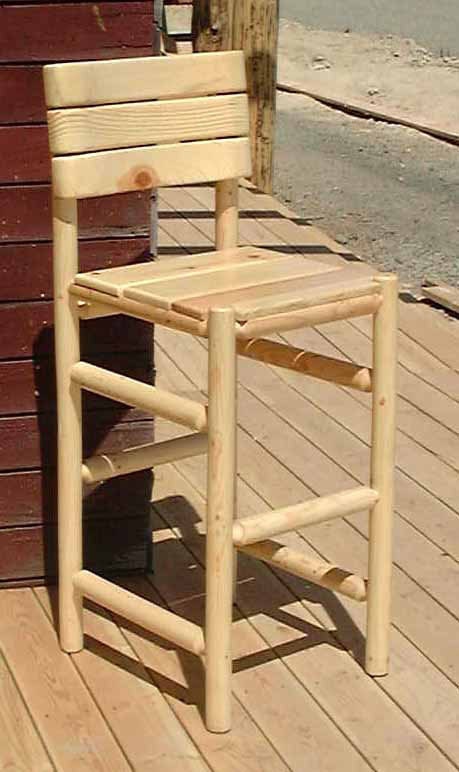 Log furniture Rustic Snow Creek Saloon Bar Chair