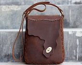 Leather Bag / Satchel / Man Bag / Pouch / Shoulder / Mens Messenger Bag / Retro / Modern - Handmade Handbag