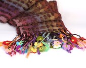 Handmade Shawl/Handwoven scarf/scarves/Brown/Multicolored/Unique/Mother's day gift, Spring scarf