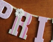 Custom Wood Letters, Banner, Princess Theme, Nursery, Bedroom Home Decor, Birthday Party, Photo Prop, Wall Decor