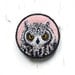 Owl , brooch , needle felted , embroidered , animal ,felt ,