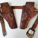 Vintage Cap Gun Leather Holsters with Belt
