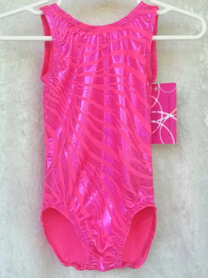 Hot Pink Zebra Gymnastics And Dance Leotard By Skyleejeancreations