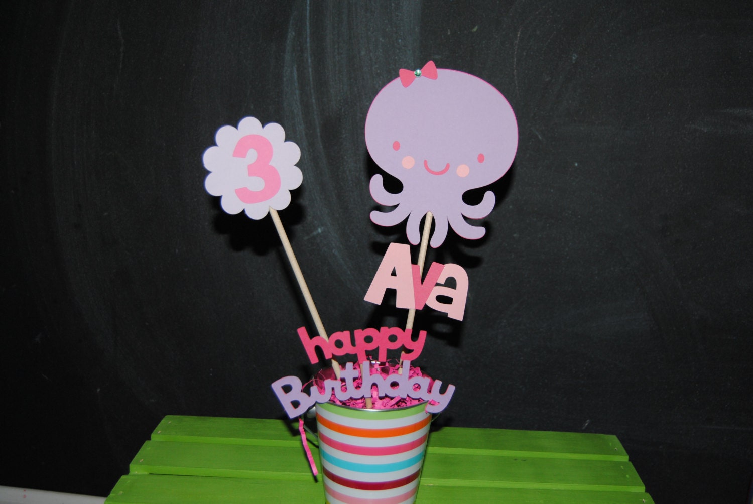 Under The Sea Birthday Centerpieces With Childs Age And Name