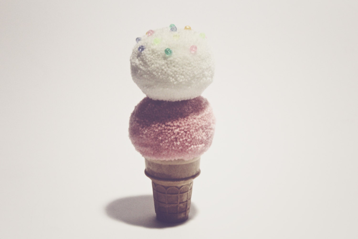 Strawberry and Vanilla Ice Cream Stack with Sprinkles