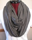 Just Between You & Me (TM) Infinity Nursing Scarf - Dark HEATHERED GREY nursing cover