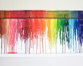 Rainbow Melted Crayon Art