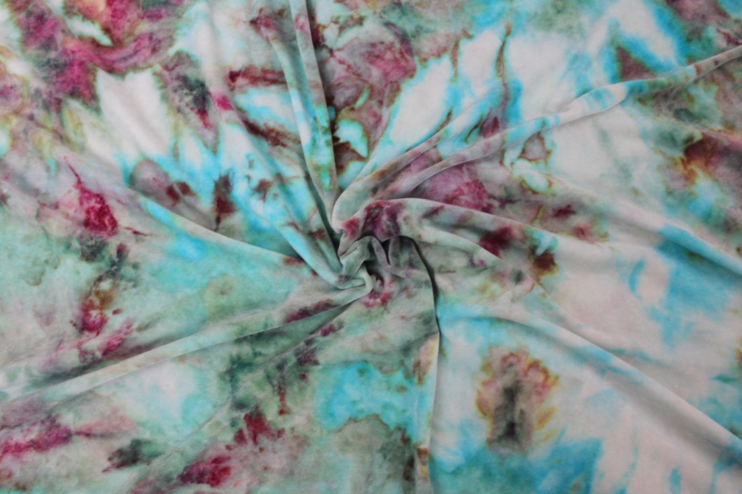 Half Yard Hand Dyed Organic Bamboo Velour - Frozen Grapes