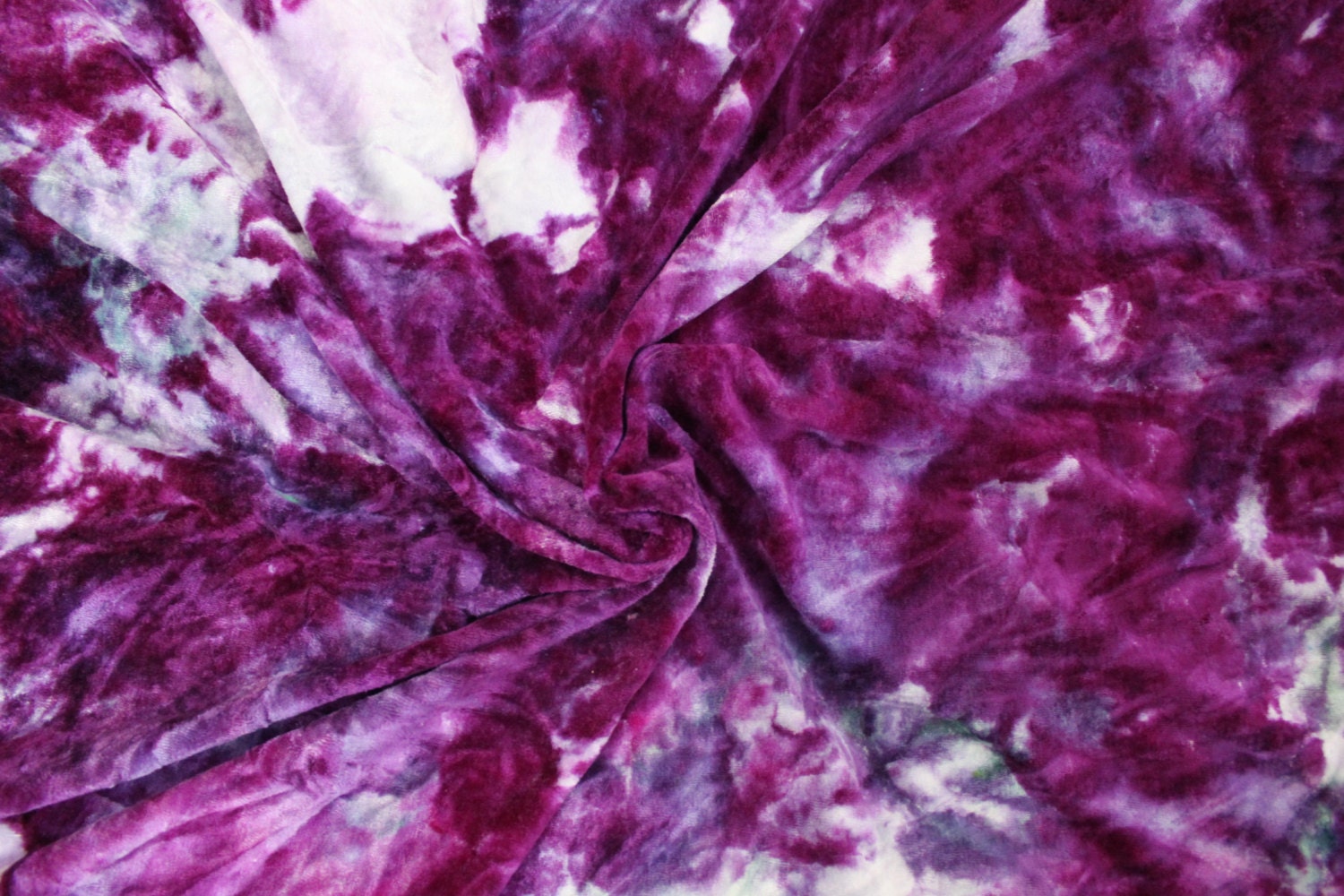 Fat Half Hand Dyed Organic Bamboo Velour - Purple and Blue