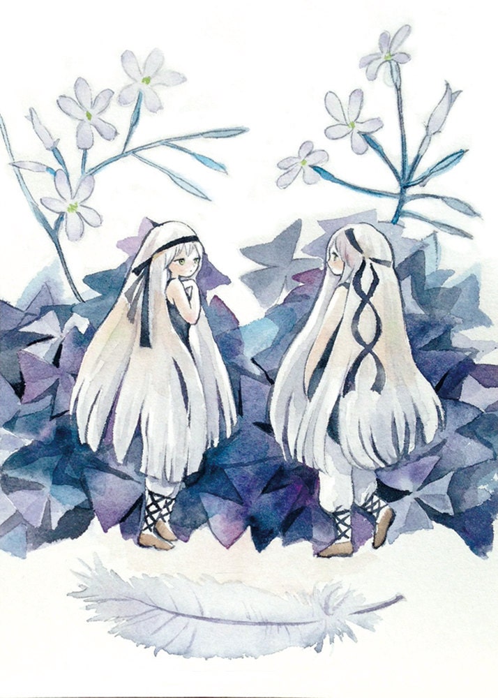 original illustration print 5x7 "I have heard from the bird that ..."  Watercolor Painting