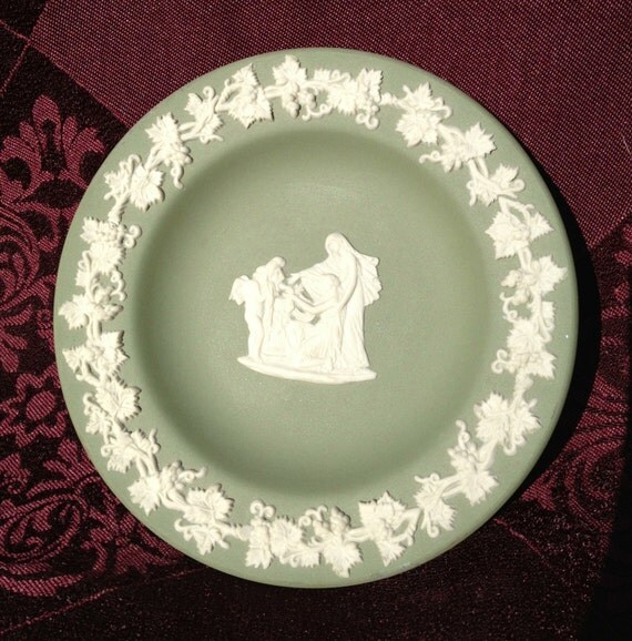 Wedgewood Green Jasperware Decorative Plate by BeboutsOrnaments