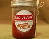 1 Pint Vegan, Gluten Free Red Velvet Cupcake Jar
