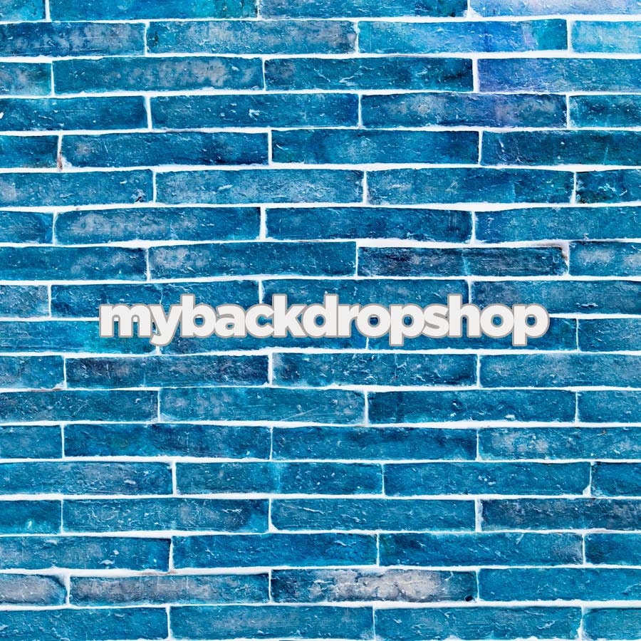3ft x 3ft Blue Brick Floor Mat or Backdrop for Baby Photography - Newborn Boy Photography Prop - Item 632