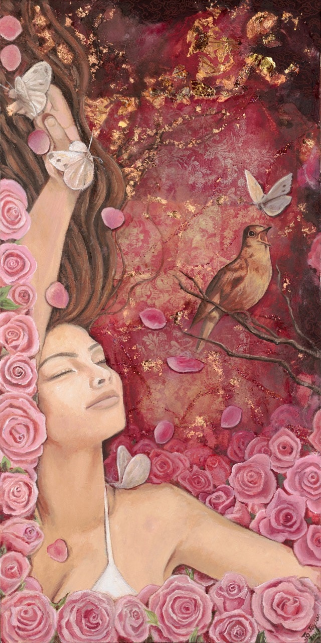 Call of the Nightingale - 6" x 9 " Greeting Card - Blank inside, description on back