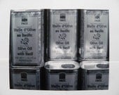 O & Co. Olive Oil Cans, Fine Art Print, Photo, black and white, Food, Handmade