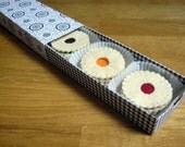 Felt food set - 6 felt cookies in a gift box