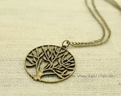 Necklace / Tree Necklace / Antique Bronze Necklace / Family Tree Jewelry /wish tree/tree of life