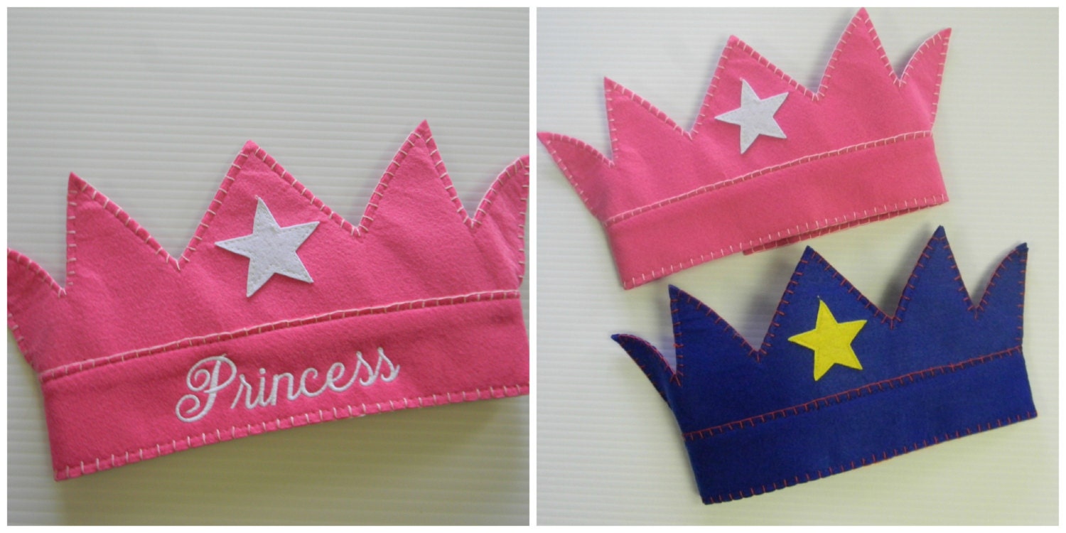 Children's personalized felt crown/ Boys and girls