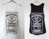 Jack Daniels tribute vest tank top Black, and white  s-m   m-l