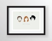 The I.T Crowd (Moss, Jen, Roy) - A4 Digital Art Print, Wall Poster Minimal Graphic Limited Edition of 50