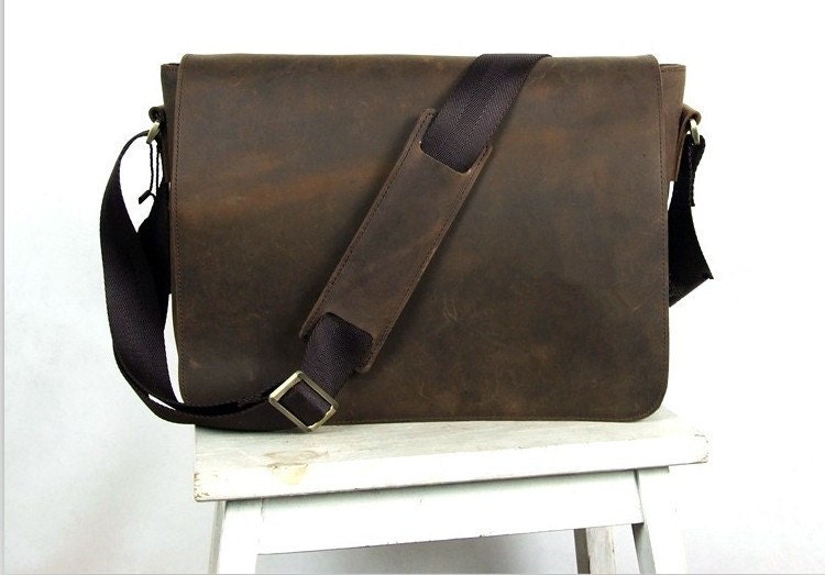 Brown Vintage Large bag Leather Messenger Bag/Backpack-IPad Macbook/Satchel travel/School/leather luggage/Briefcase Bag/leather bag