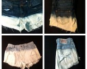 Ombre high waisted shorts