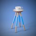 Tea for one table in blue