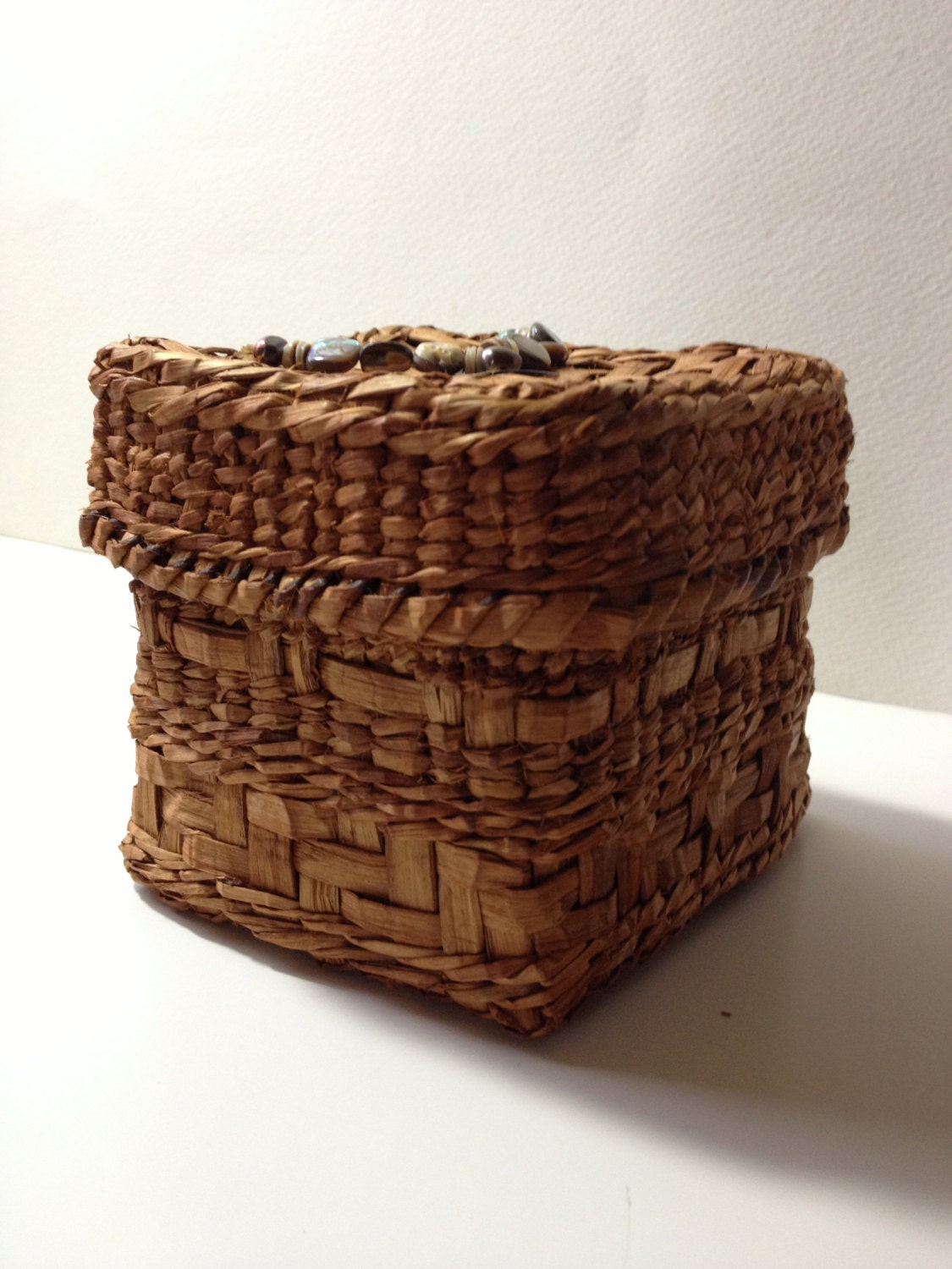 Handwoven Basket, Cedar Bark, Primitive, Home Decor, OOAK, House Warming Gift