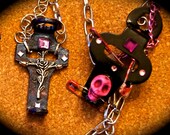 GOTH n' ROLL DERBY, punk, necklace, skate tool in black or team color,Jammer