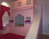 Playhouse Twin Bunk Bed/  Loft Bed for Boys or Girls (Plans to build)