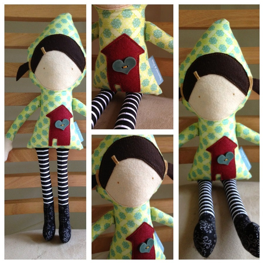 Home Is Where The Heart Is Handmade Doll