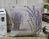 Linen Pillow flower Pillow cover  flower Cushion cover nature pillow cover Home Decor Throw pillow Decorative pillow18"