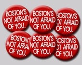 Charity Pin - 6-Pack - Boston's Not Afraid of You - 1.25" pinback button by Hockeyfight