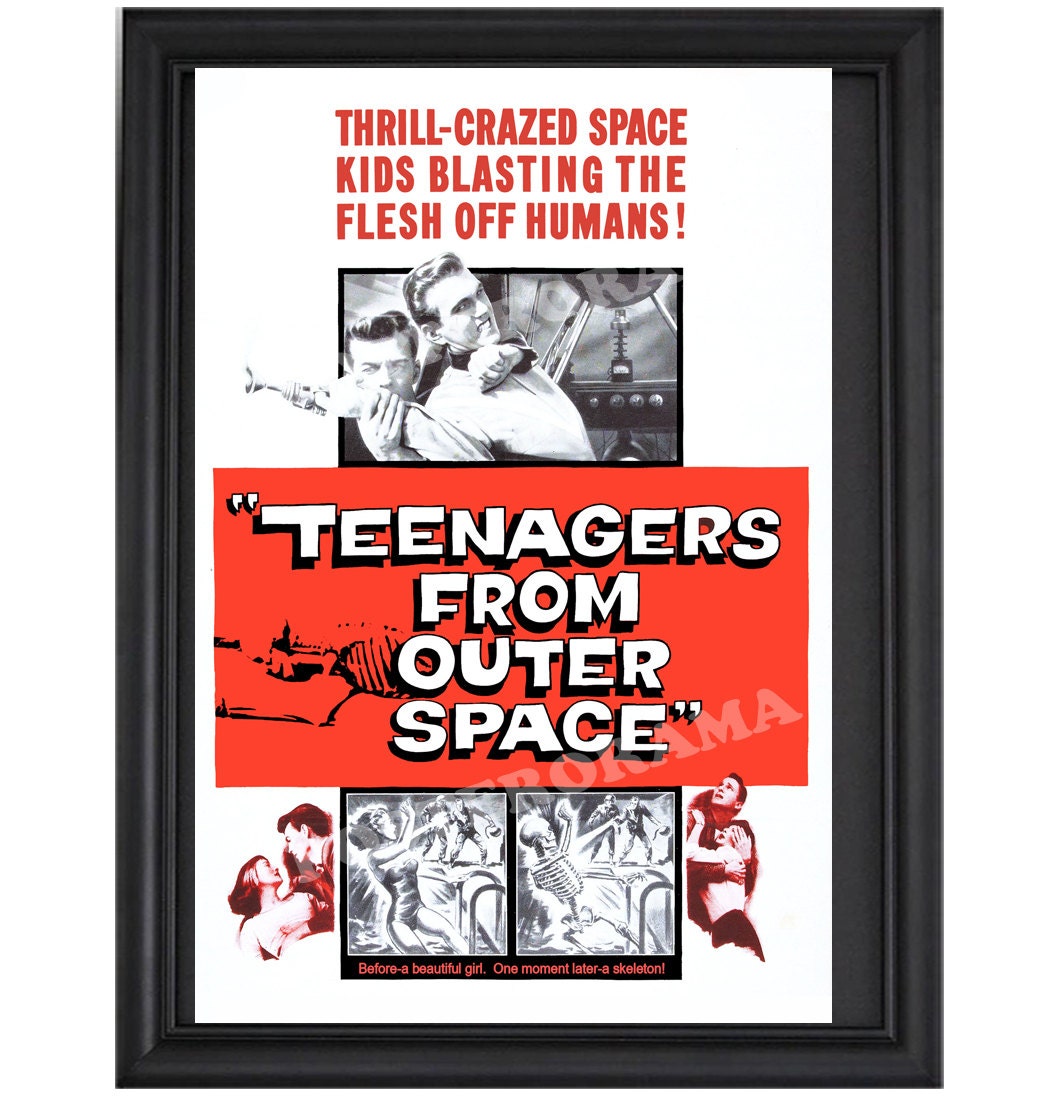 Teenages From Outer Space POSTER 20 x 30 large HORROR Movie print thrill Crazed space kids Blasting the Flesh of HuMaNs