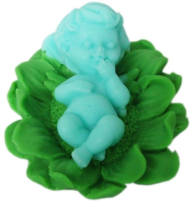 Baby Angel In Lotus Soap Mold Flexible Silicone Mould For Handmade Soap Candle Candy Cake Fimo Resin Crafts R0642